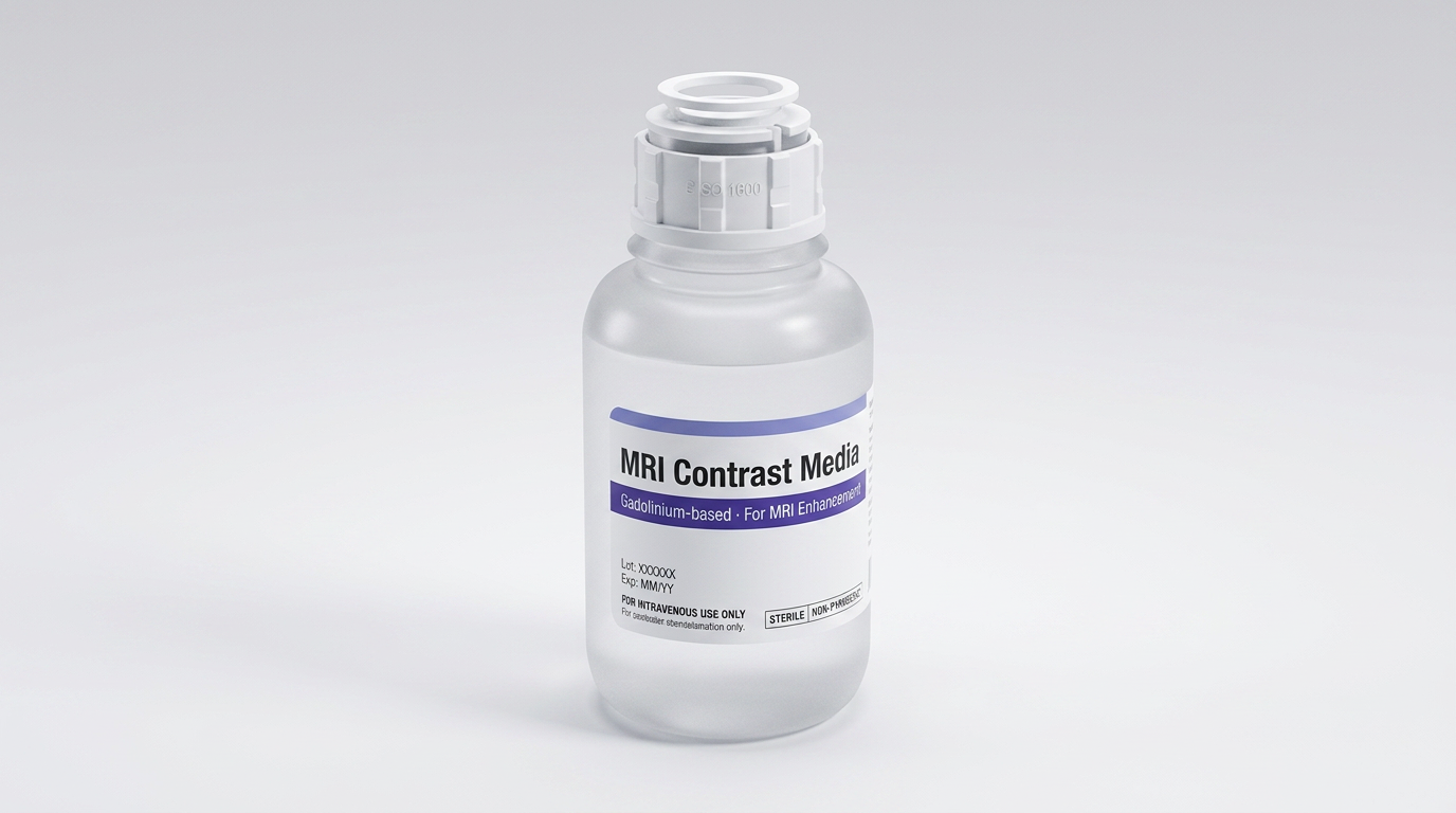 Gadolinium-based MRI contrast bottle